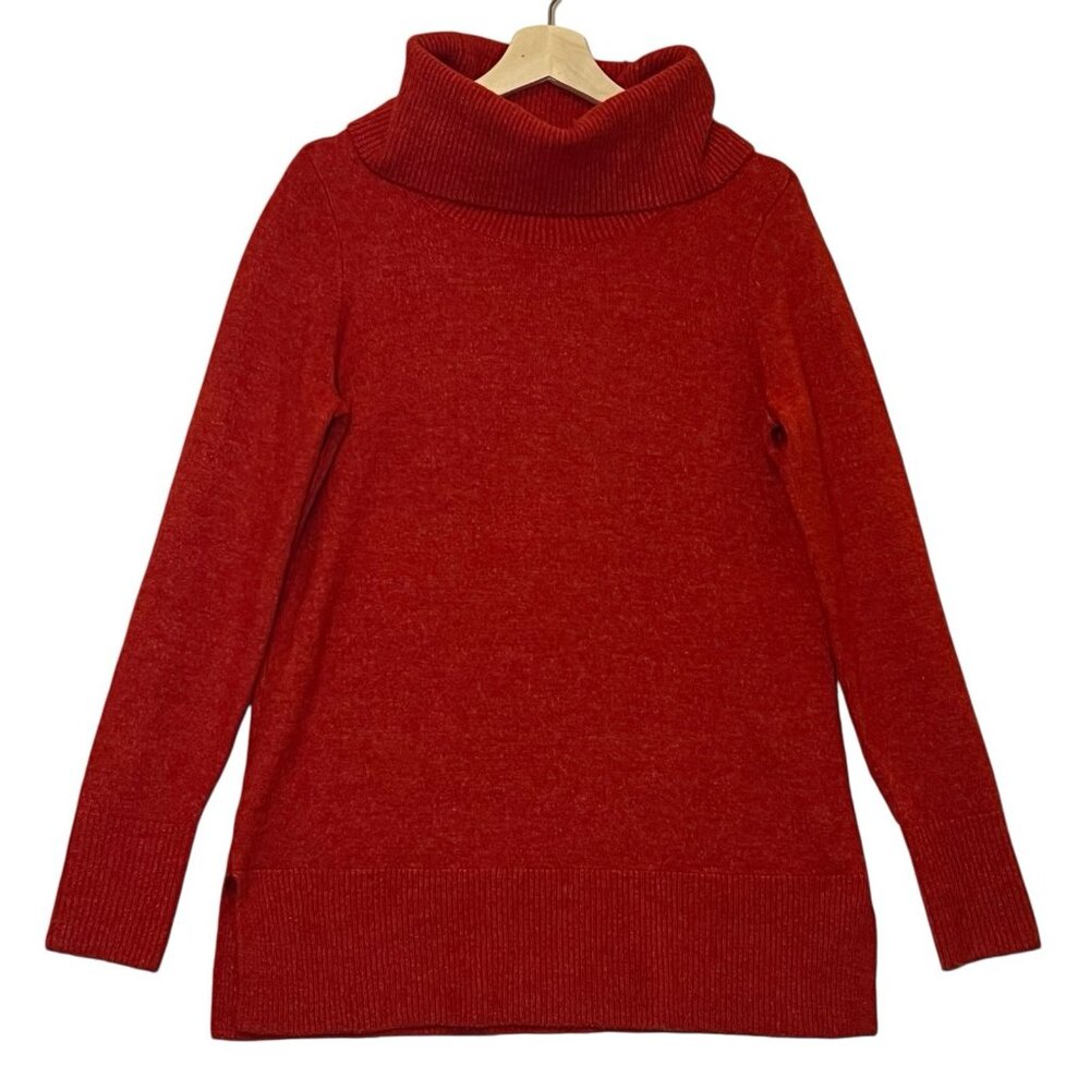 Loft Women’s Sweater Turtleneck Red Small Size Long Sleeves Winter Christmas - Picture 4 of 8